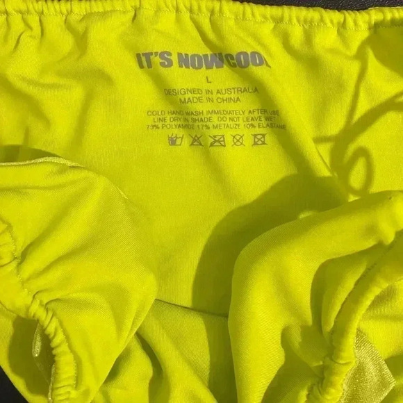 It’s Now Cool Free People REVOLVE String Bikini Bottom New Citrine Lurex Shimmer - Picture 12 of 17